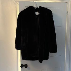 Sandro faux fur coat xs